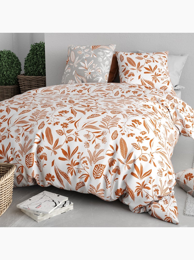 Parure De Couette 100% Coton 57 Fils Élodie Multicolore - Kiabi