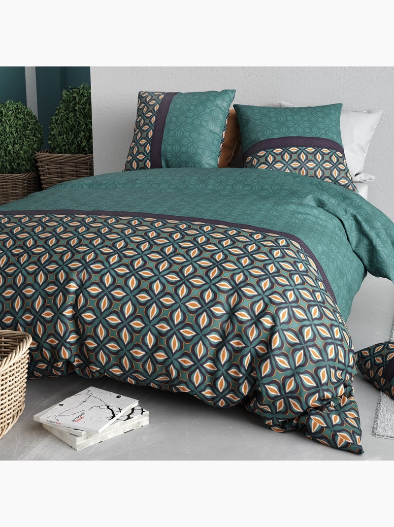 Parure De Couette 100% Coton 57 Fils Éternité Multicolore - Kiabi