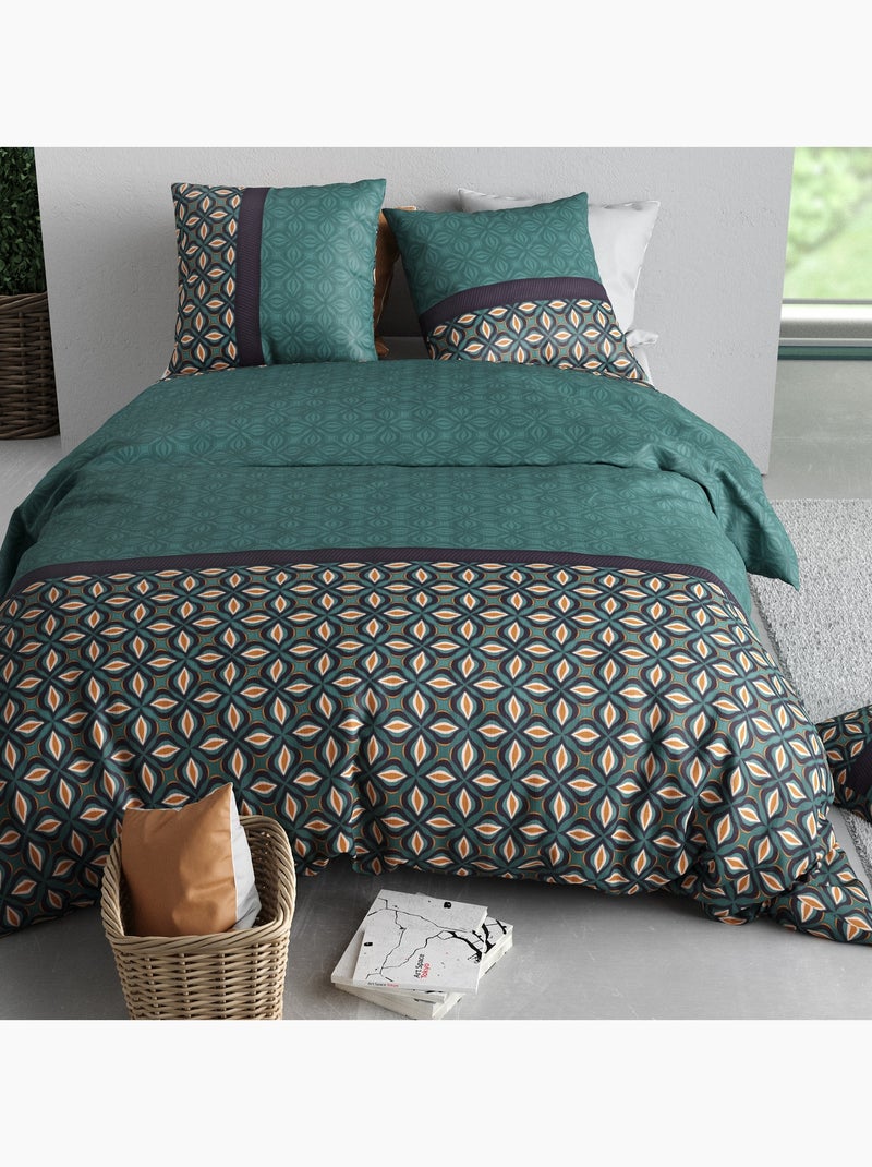 Parure De Couette 100% Coton 57 Fils Éternité Multicolore - Kiabi