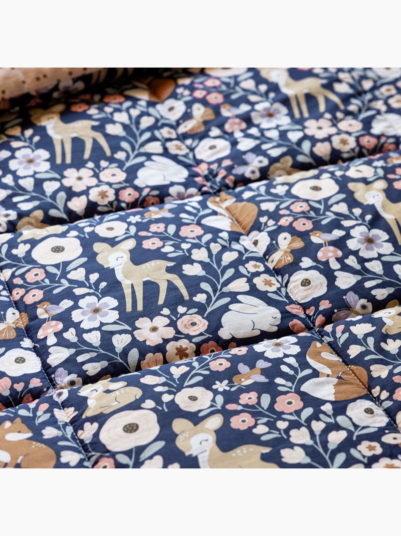 Parure De Couette 100% Coton 57 Fils Forêt Enchantée Multicolore - Kiabi