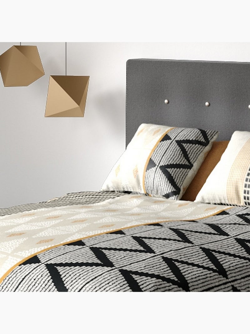 Parure De Couette 100% Coton 57 Fils Horizon Multicolore - Kiabi