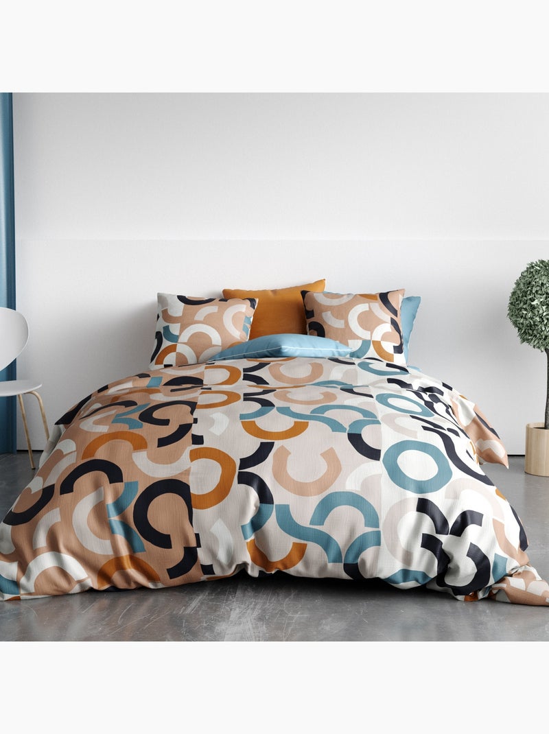 Parure De Couette 100% Coton 57 Fils Igor Rose - Kiabi