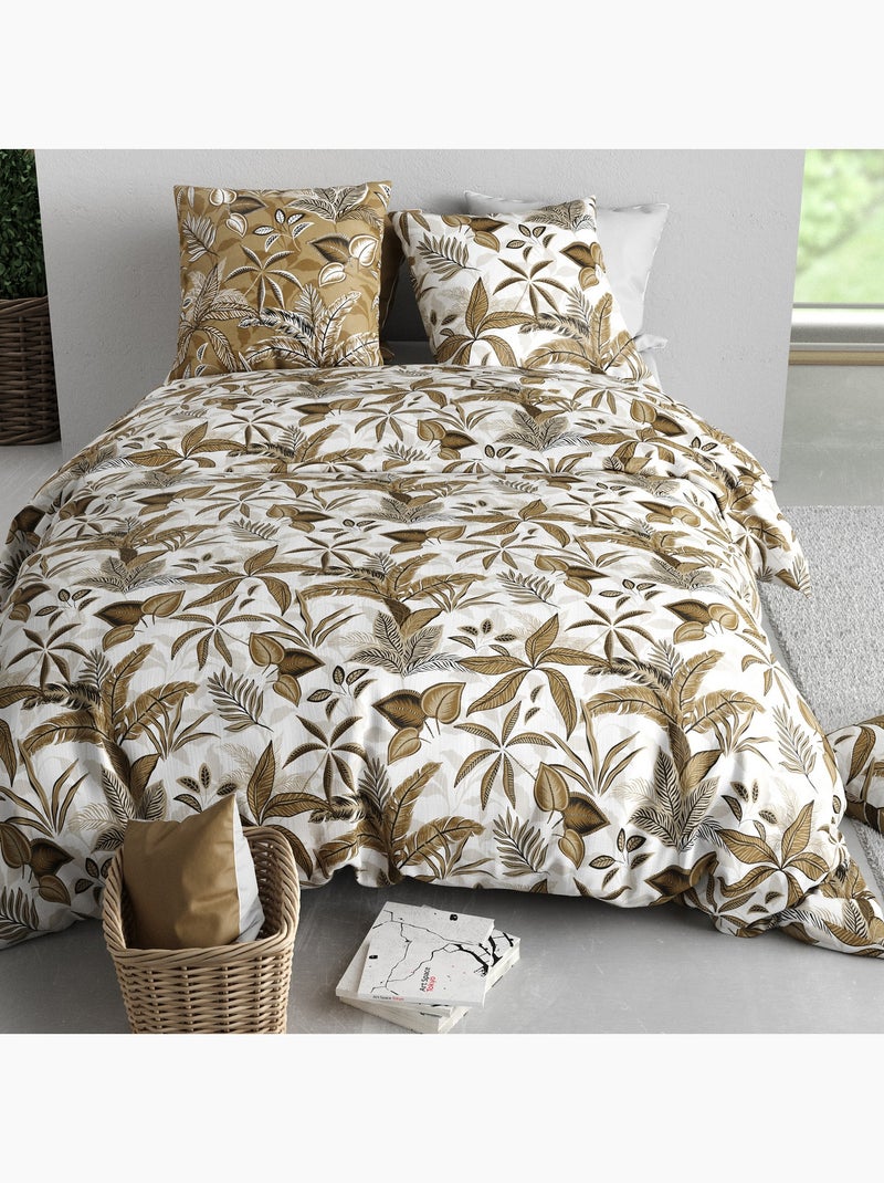 Parure De Couette 100% Coton 57 Fils Kaori Multicolore - Kiabi