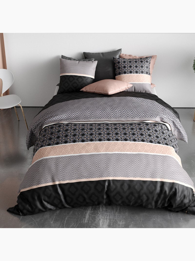 Parure De Couette 100% Coton 57 Fils Kea Rose - Kiabi