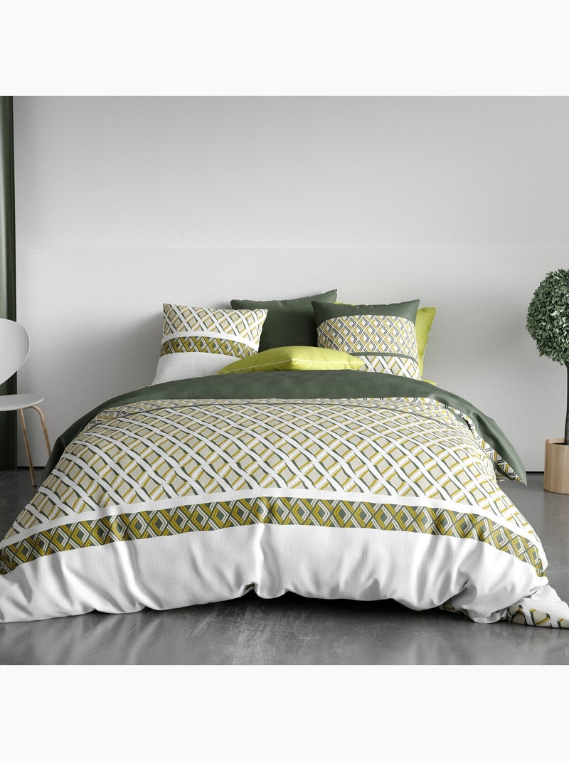 Parure De Couette 100% Coton 57 Fils Nayaa Blanc - Kiabi