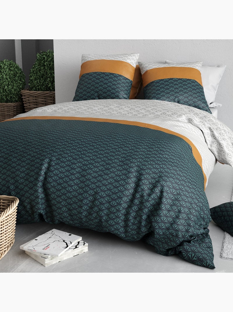 Parure De Couette 100% Coton 57 Fils Orphée Multicolore - Kiabi