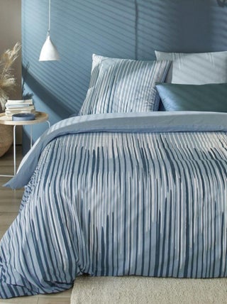 Parure de couette 100% Coton 57 fils Pumori Ocean Blue