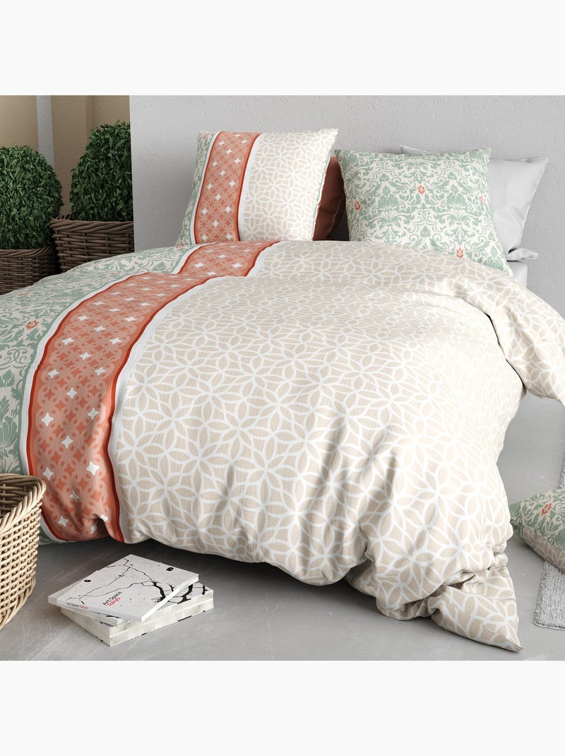 Parure De Couette 100% Coton 57 Fils Sérénité Multicolore - Kiabi