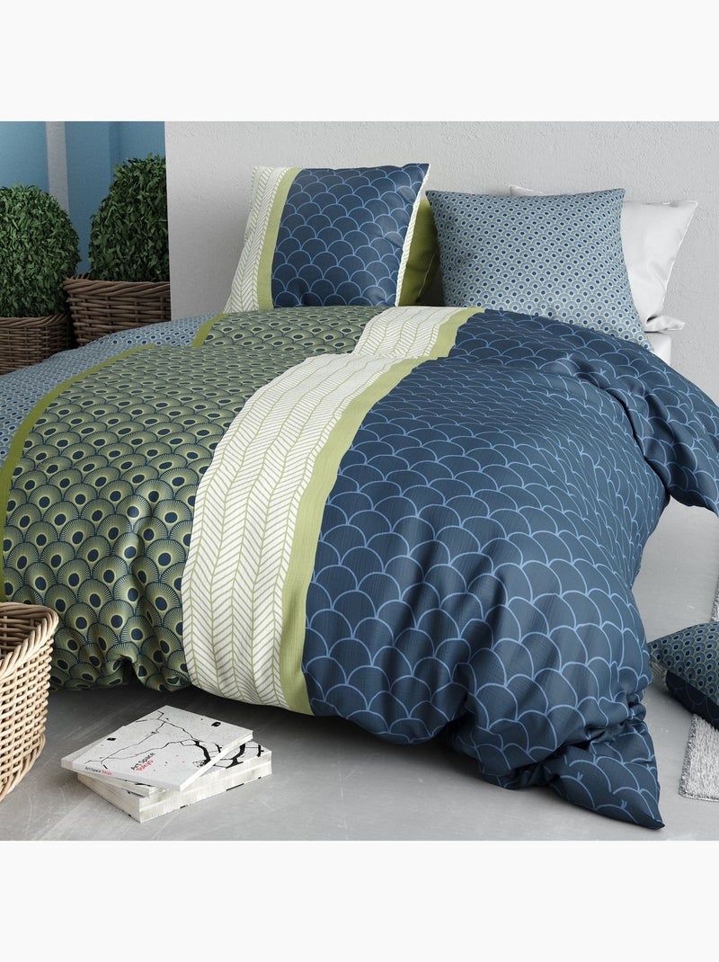 Parure De Couette 100% Coton 57 Fils Soléa Multicolore - Kiabi