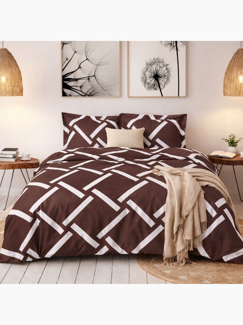 Parure de Couette 100% Coton 57 Fils SOLEARA - Kiabi Parure de Couette 100% Coton 57 Fils SOLEARA - Kiabi