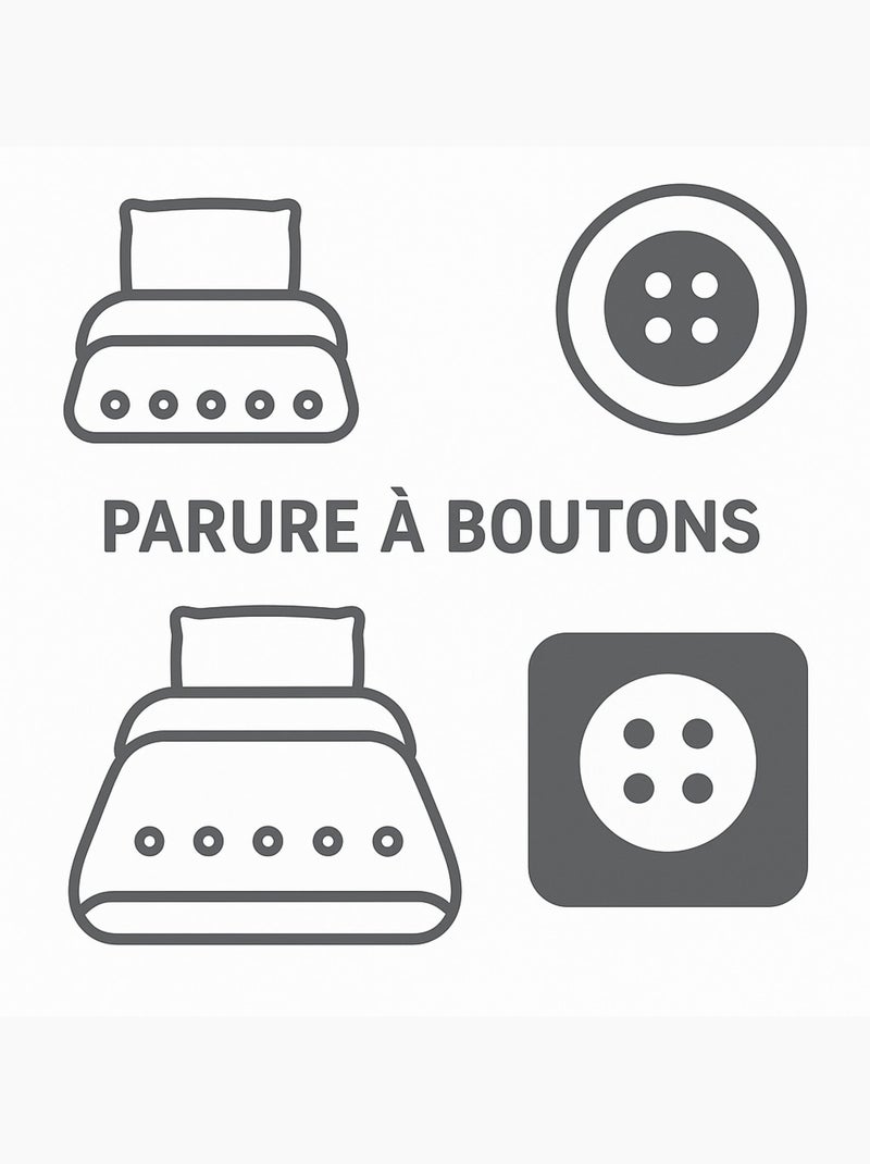 Parure de Couette 100% Coton 57 Fils SOLEARA Marron - Kiabi