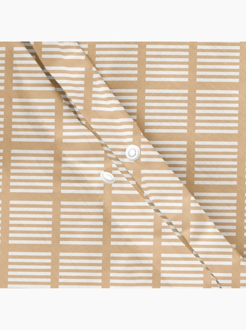 Parure de couette 100 % coton à losanges avec taie(s), fermeture pression - gamusi. - Kiabi Parure de couette 100 % coton à losanges avec taie(s), fermeture pression - gamusi. - Kiabi