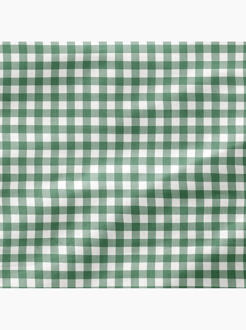 Parure de couette 100 % coton vichy avec taie(s), fermeture pression - gamusi. Vert d'eau - Kiabi