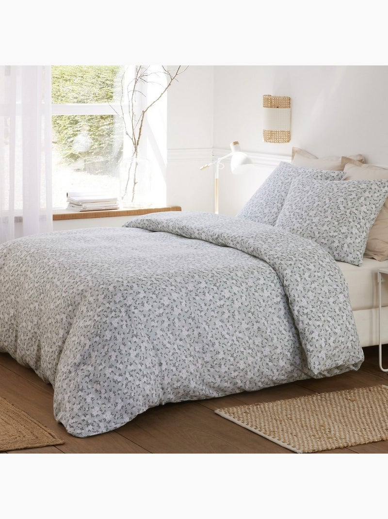 Parure De Couette 100% Double Gaze De Coton Lavé Edana Multicolore - Kiabi