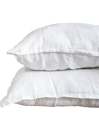 Parure de couette 100% LIN Couleur Vieux Rose - Housse de couette 260x240 cm et 2 taies 63x63