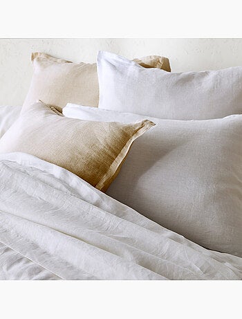 Parure de couette 100% LIN Couleur Vieux Rose - Housse de couette 260x240 cm et 2 taies 63x63