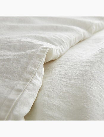 Parure de couette 100% LIN Couleur Vieux Rose - Housse de couette 200x200 cm et 2 taies 63x63