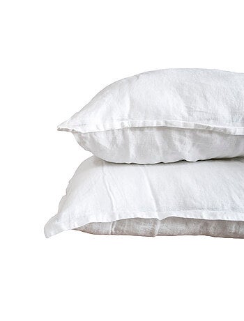 Parure de couette 100% LIN Couleur Vieux Rose - Housse de couette 200x200 cm et 2 taies 63x63