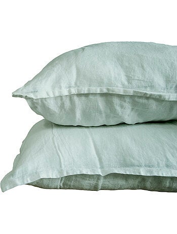 Parure de couette 100% LIN Couleur Vieux Rose - Housse de couette 260x240 cm et 2 taies 63x63