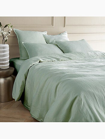 Parure de couette 100% LIN Couleur Vieux Rose - Housse de couette 260x240 cm et 2 taies 63x63