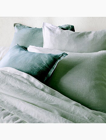 Parure de couette 100% LIN Couleur Vieux Rose - Housse de couette 200x200 cm et 2 taies 63x63