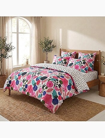 Parure De Couette 100% Percale De Coton 80 Fils
