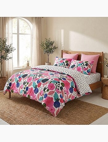 Parure De Couette 100% Percale De Coton 80 Fils