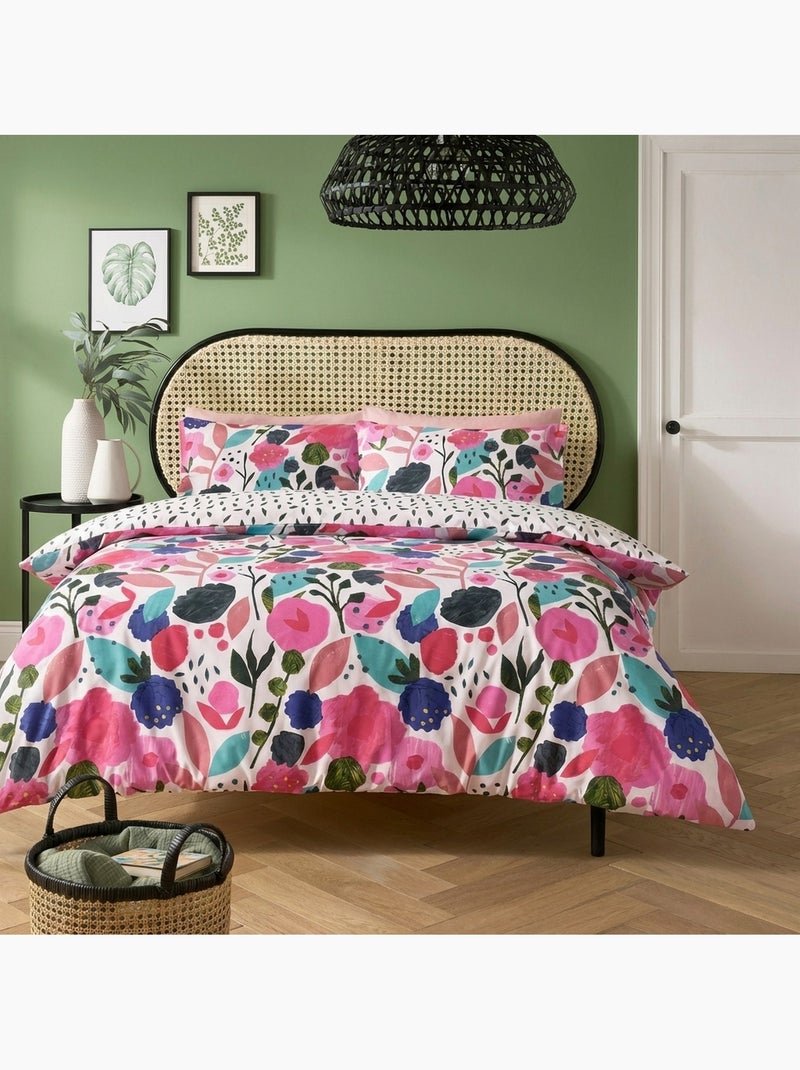 Parure De Couette 100% Percale De Coton 80 Fils Blanc - Kiabi