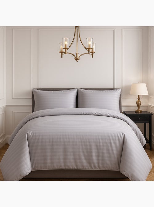 Parure de couette 100% satin de coton - Kiabi