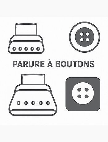 Parure de Couette 140x200 cm 100% Coton 57 Fils BOTANICA