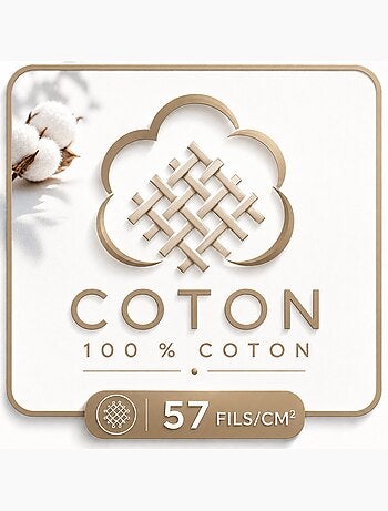 Parure de Couette 140x200 cm 100% Coton 57 Fils BOTANICA
