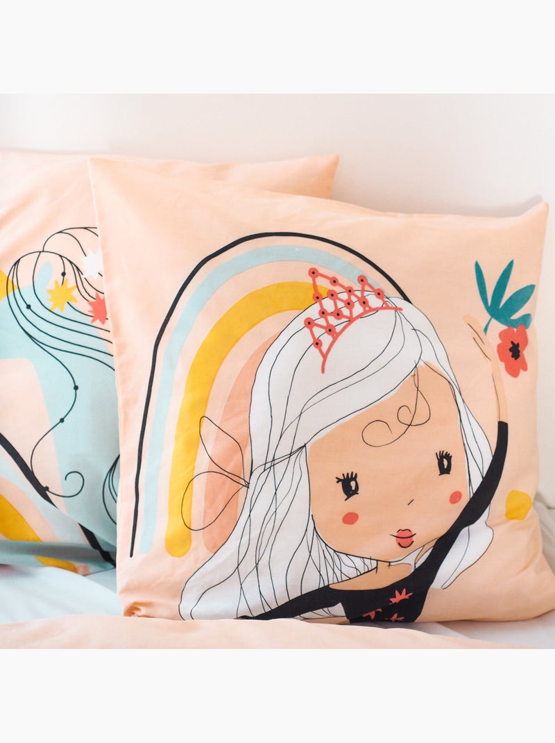Parure De Couette 140x200cm polycoton motif licorne, LOLA Rose - Kiabi