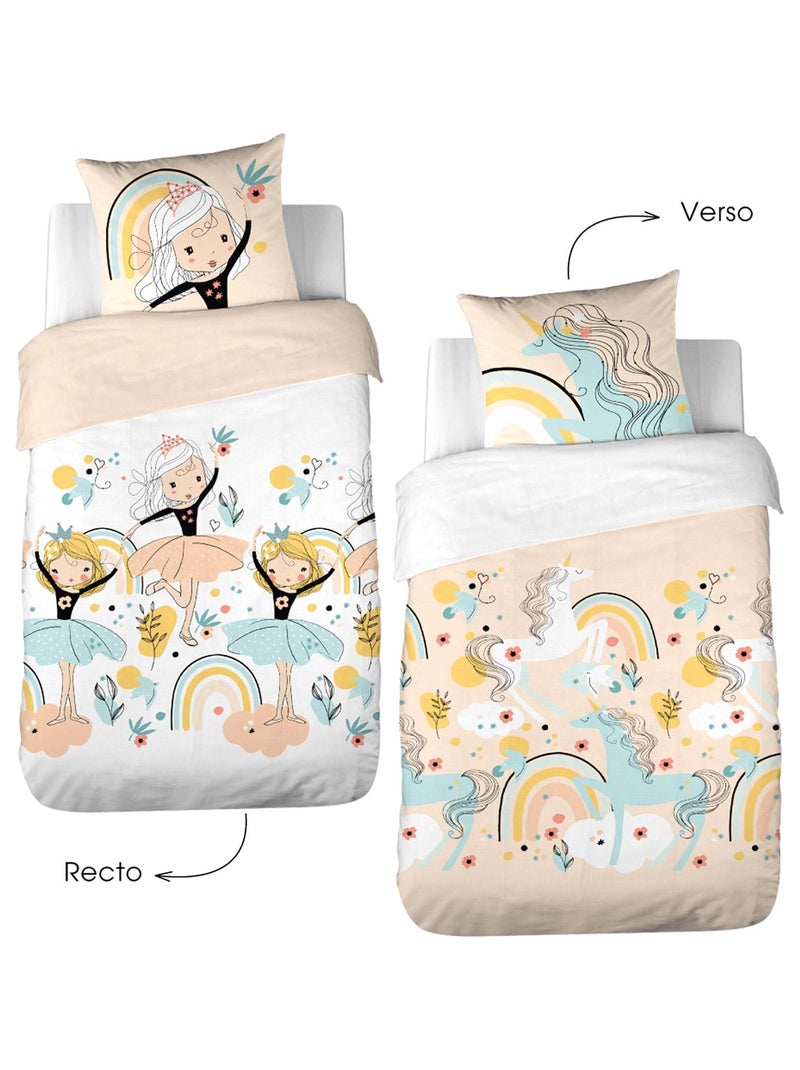 Parure de couette au style danseuse Rose clair - Kiabi