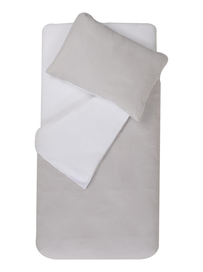 Parure de couette bicolore pour enfant Blanc - Kiabi