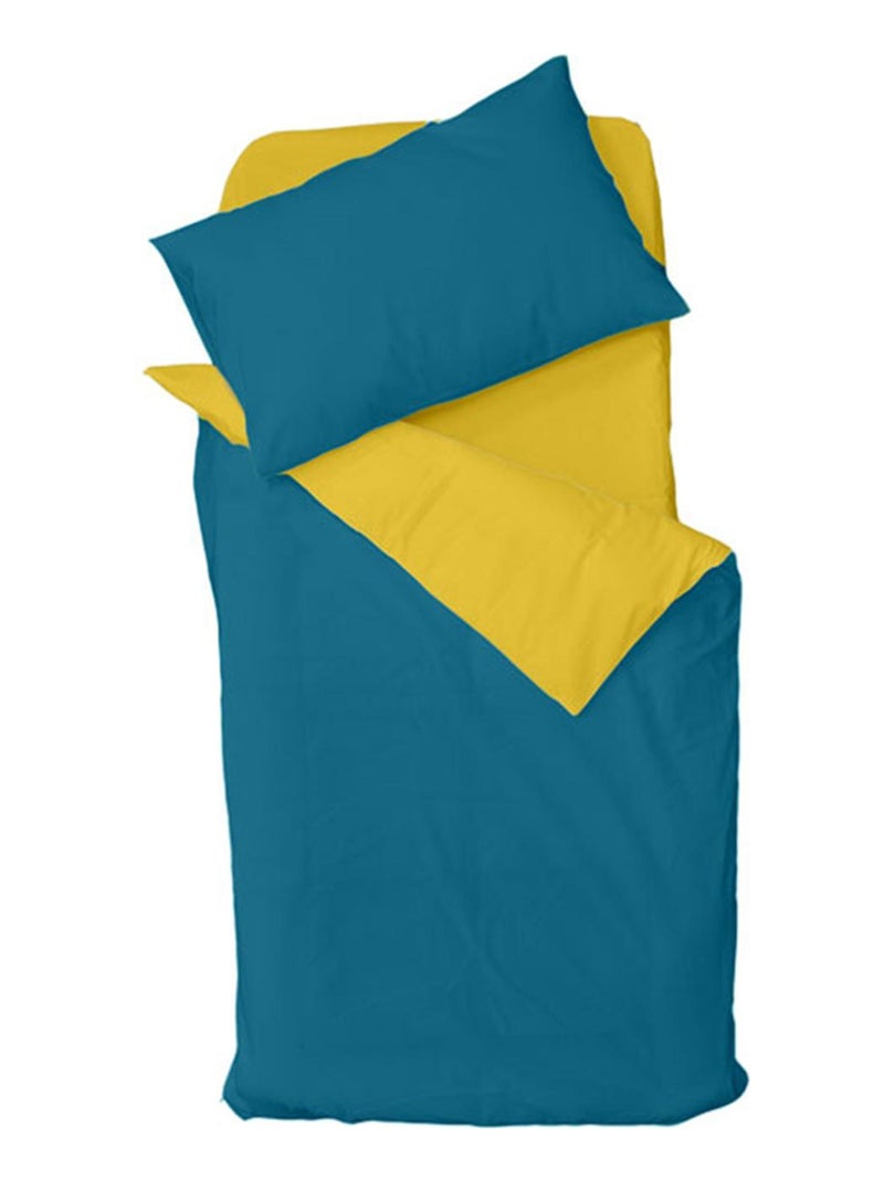 Parure de couette bicolore pour enfant Bleu - Kiabi