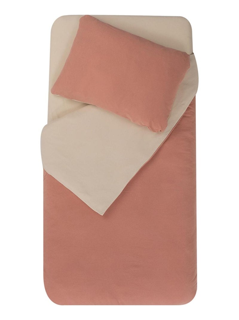 Parure de couette bicolore pour enfant Orange - Kiabi