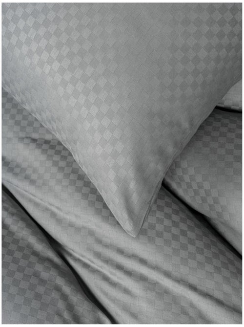 Parure de couette coton uni jacquard - Kiabi Parure de couette coton uni jacquard - Kiabi