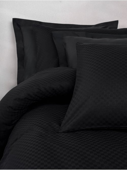Parure de couette coton uni jacquard - Kiabi Parure de couette coton uni jacquard - Kiabi