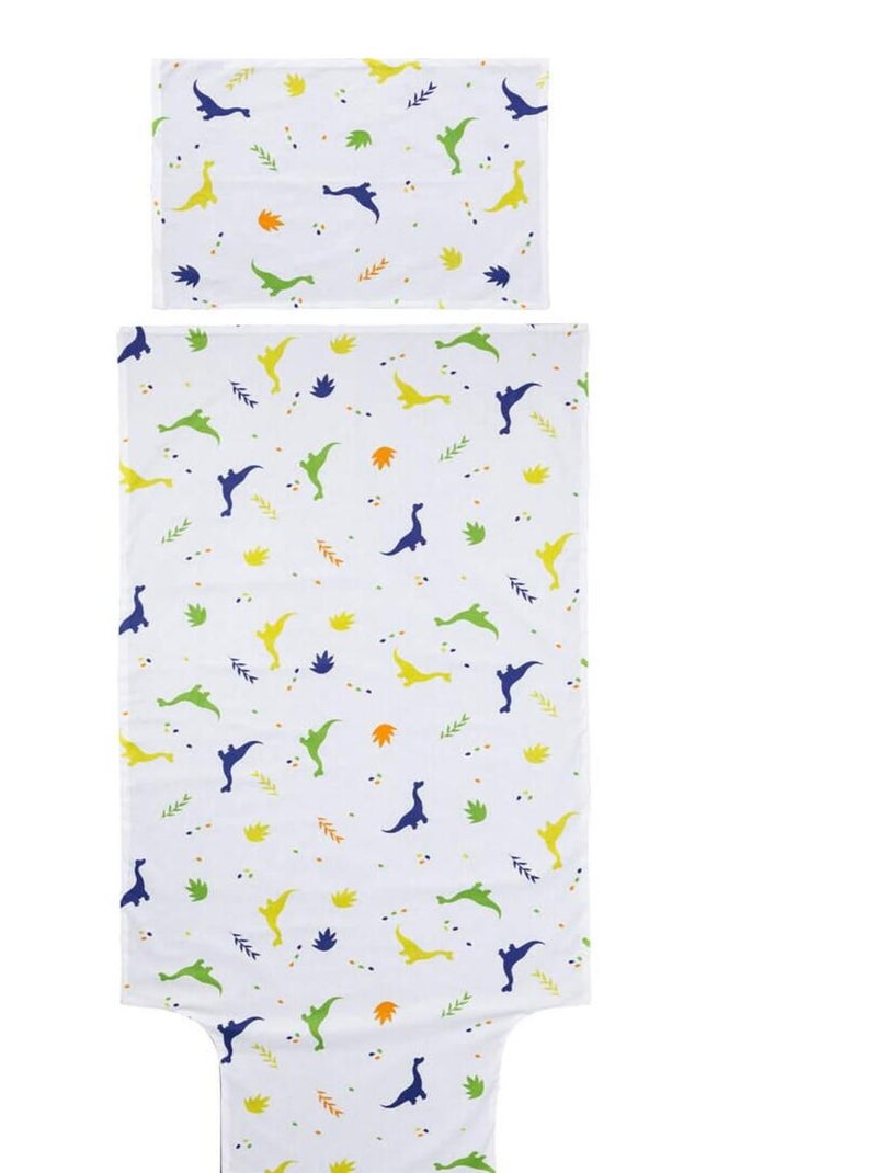 Parure de couette Dino - 70x120 cm Blanc - Kiabi