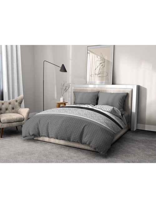 Parure de couette – Douce et facile d'entretien – Motifs modernes – Diffus – Home linge passion - Kiabi