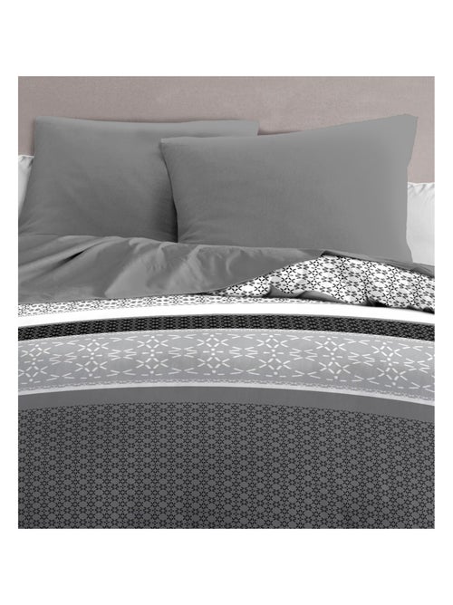 Parure de couette – Douce et facile d'entretien – Motifs modernes – Diffus – Home linge passion - Kiabi