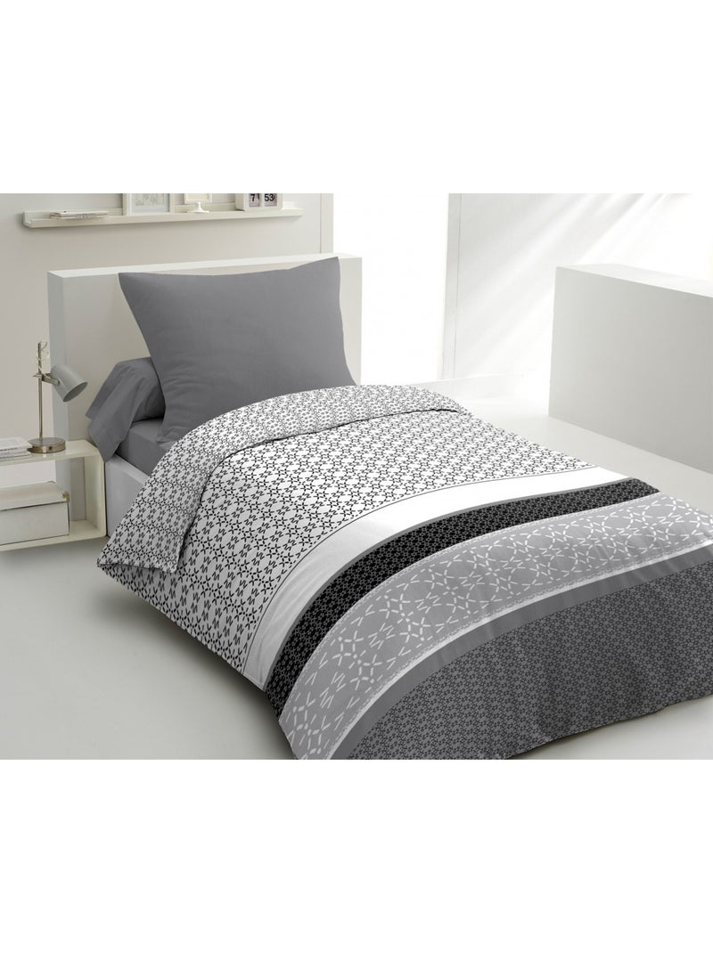 Parure de couette – Douce et facile d'entretien – Motifs modernes – Difus – Home linge passion Gris - Kiabi
