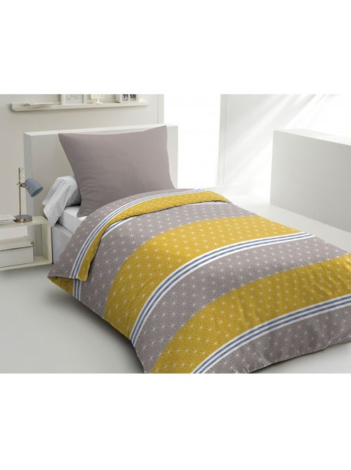 Parure de couette – Douce et facile d'entretien – Motifs modernes – Ophrys – Home linge passion - Kiabi