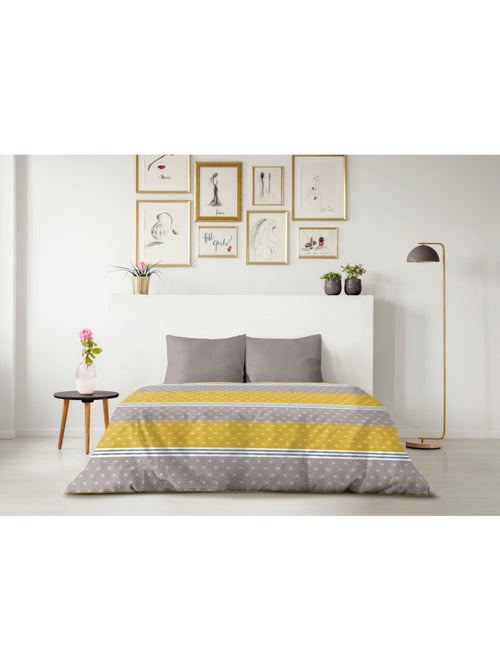 Parure de couette – Douce et facile d'entretien – Motifs modernes – Ophrys – Home linge passion - Kiabi