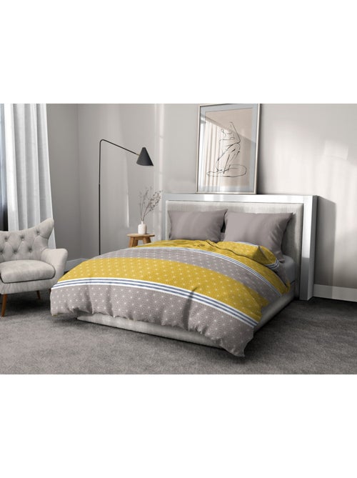 Parure de couette – Douce et facile d'entretien – Motifs modernes – Ophrys – Home linge passion - Kiabi