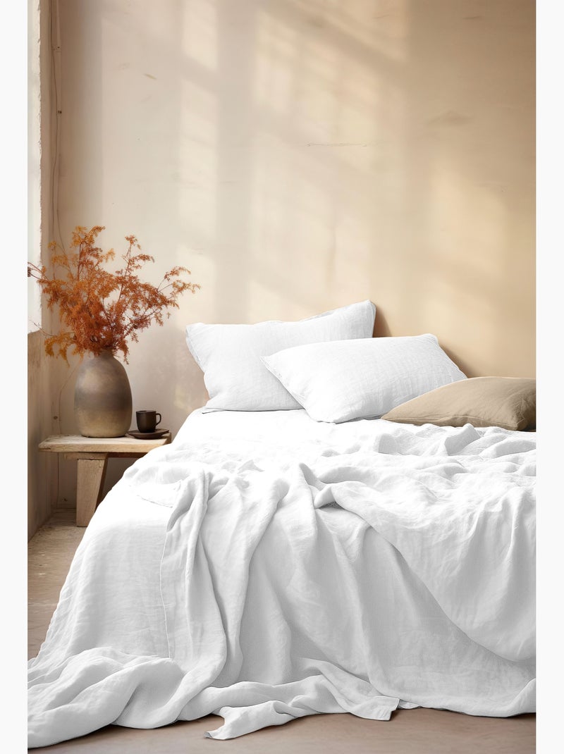 Parure de couette en gaze de coton - La sultane - Blanc - Kiabi
