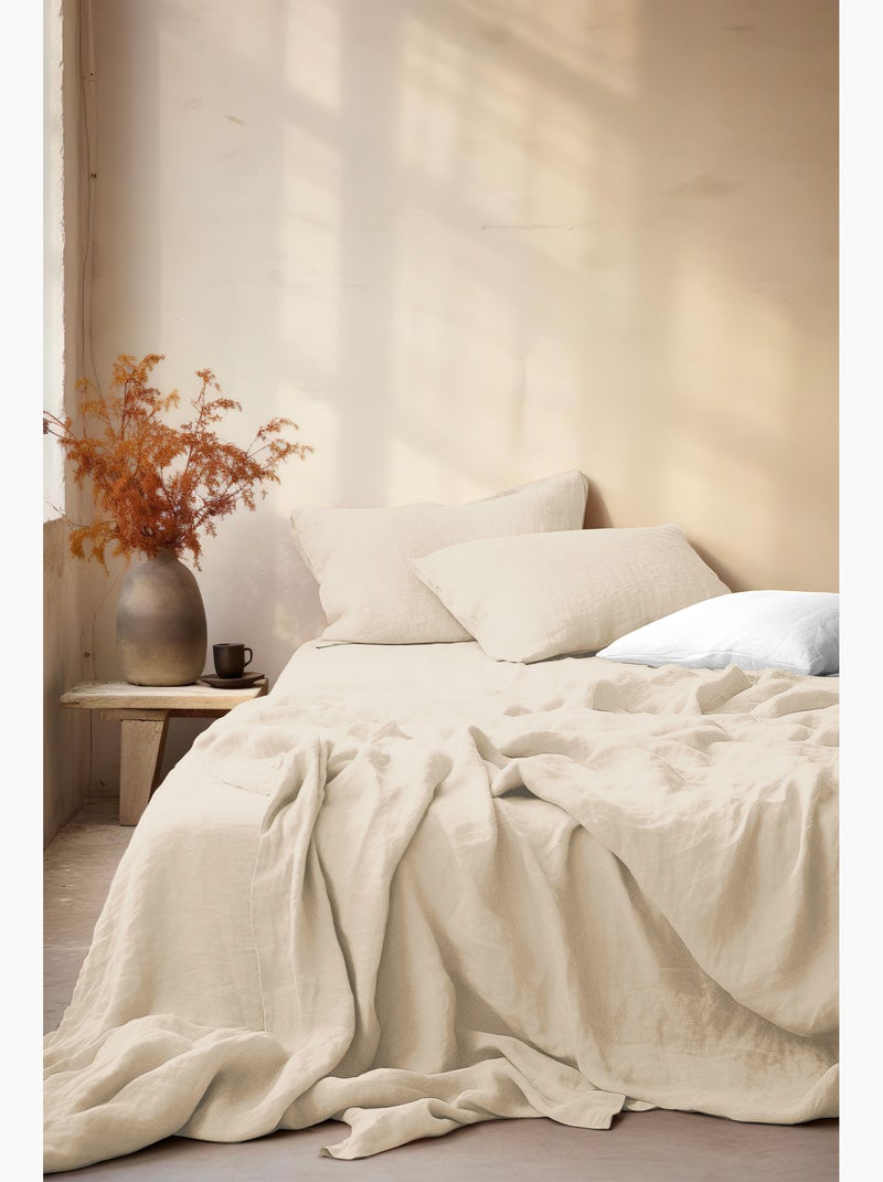 Parure de couette en gaze de coton Gris Argenté - Kiabi
