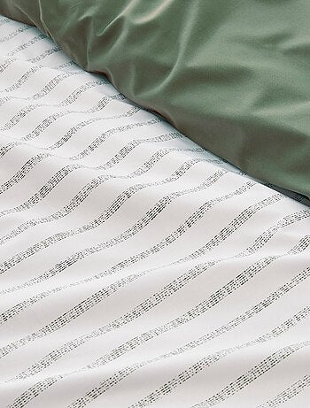 Parure de couette en percale de coton à rayures
