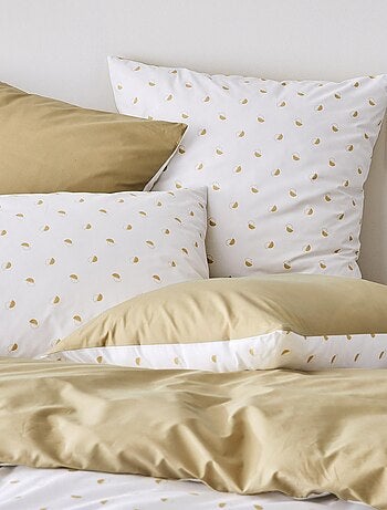 Parure de couette en percale de coton au style géométrique