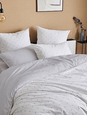 Parure de couette en percale de coton au style géométrique